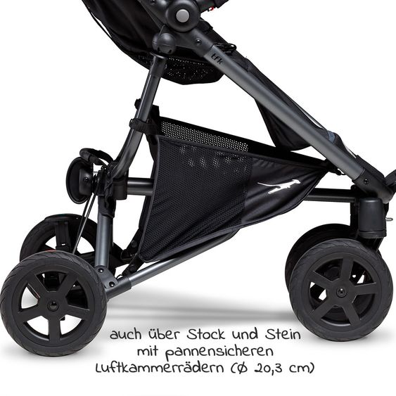 TFK Buggy / Sportwagen Dot 2 Outdoor mit Luftkammerreifen und Liegeposition - Oliv