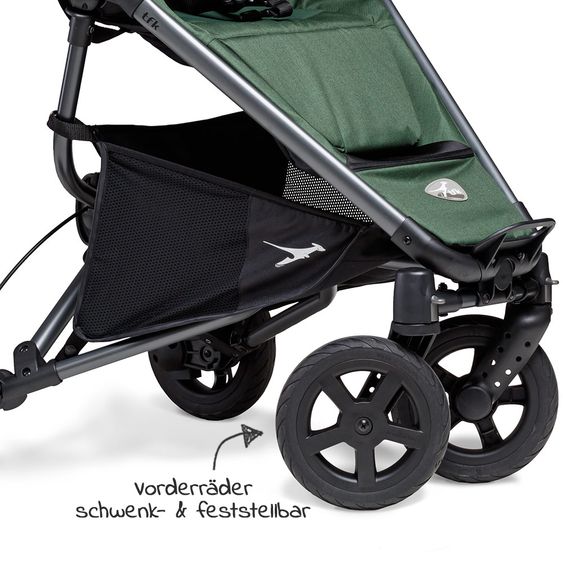 TFK Buggy / Sportwagen Dot 2 Outdoor mit Luftkammerreifen und Liegeposition - Oliv