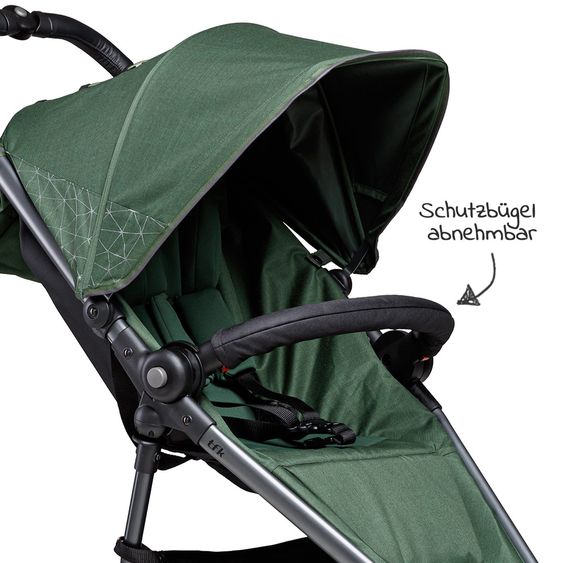 TFK Buggy / Sportwagen Dot 2 Outdoor mit Luftkammerreifen und Liegeposition - Oliv