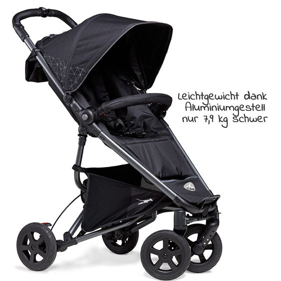 TFK Buggy / Sportwagen Dot 2 Outdoor mit Luftkammerreifen und Liegeposition - Schwarz