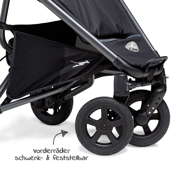 TFK Buggy / Sportwagen Dot 2 Outdoor mit Luftkammerreifen und Liegeposition - Schwarz
