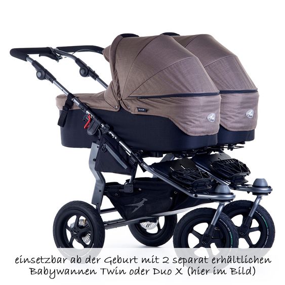 TFK Geschwister- & Zwillingskinderwagen Twin Adventure 2 - Fossil