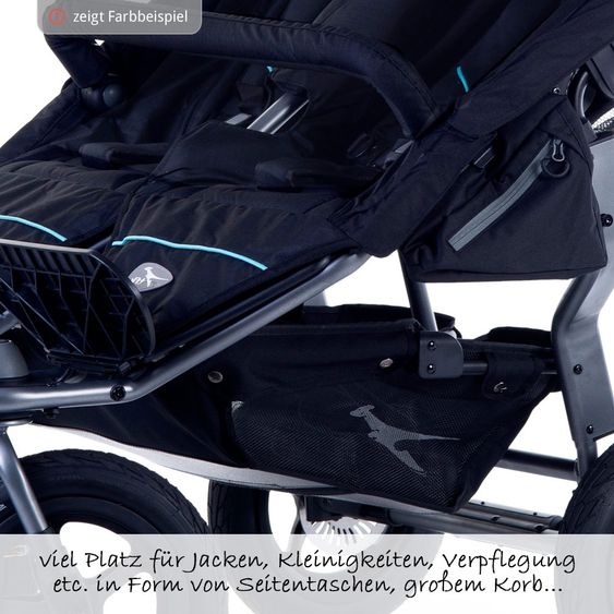 TFK Geschwister- & Zwillingskinderwagen Twin Adventure 2 - Fossil