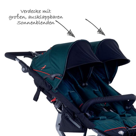TFK Geschwister- & Zwillingskinderwagen Twin Adventure 2 - Pine Grove