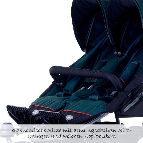 TFK Geschwister- & Zwillingskinderwagen Twin Adventure 2 - Pine Grove