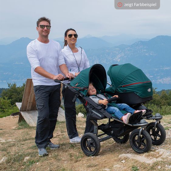 TFK Geschwister- & Zwillingskinderwagen Twin Adventure 2 Premium - Anthrazit