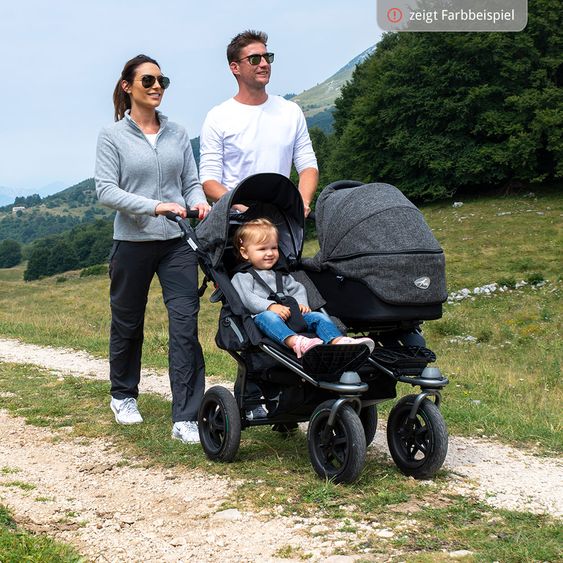 TFK Geschwister- & Zwillingskinderwagen Twin Adventure 2 Premium - Anthrazit