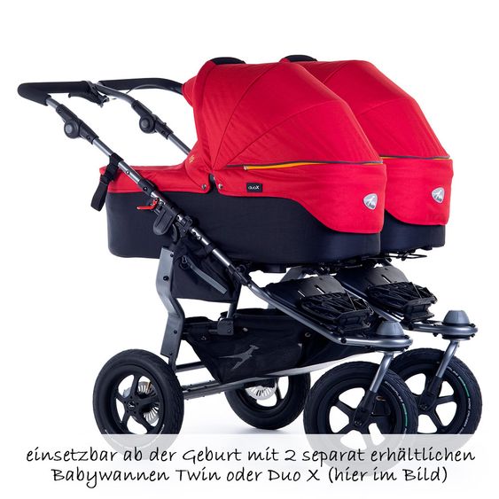 TFK Geschwister- & Zwillingskinderwagen Twin Adventure 2 - Tango Red