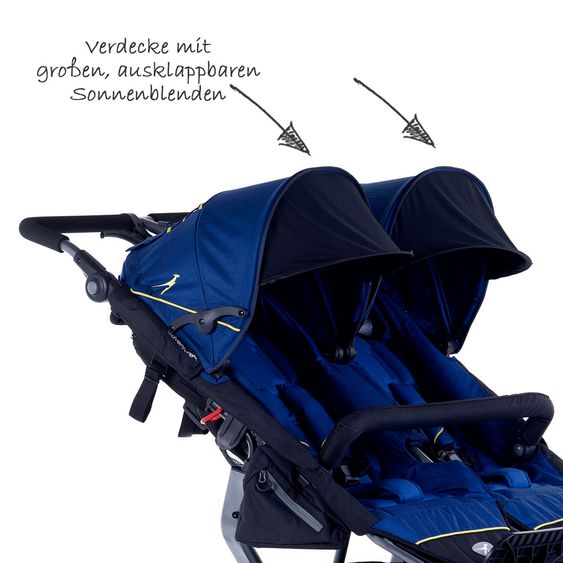 TFK Geschwister- & Zwillingskinderwagen Twin Adventure 2 - Twilight Blue