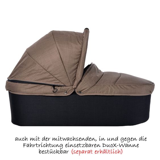 TFK Geschwister- & Zwillingskinderwagen Twin Adventure - Fossil