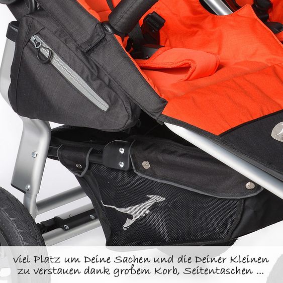 TFK Geschwister- & Zwillingskinderwagen Twin Adventure - Orange.com