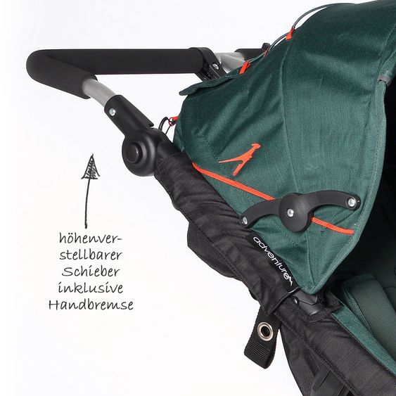 TFK Geschwister- & Zwillingskinderwagen Twin Adventure - Pine Grove
