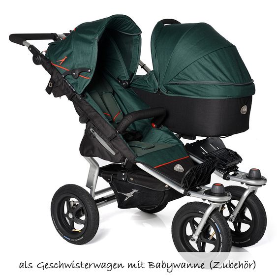 TFK Geschwister- & Zwillingskinderwagen Twin Adventure - Pine Grove