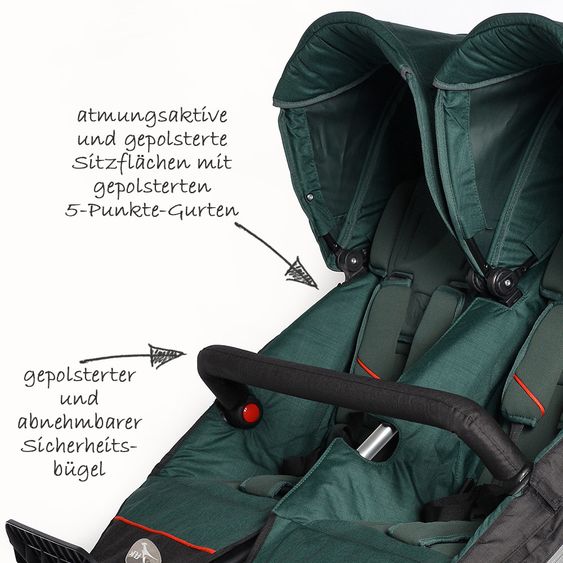 TFK Geschwister- & Zwillingskinderwagen Twin Adventure - Pine Grove