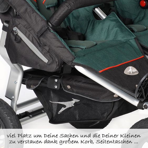 TFK Geschwister- & Zwillingskinderwagen Twin Adventure - Pine Grove