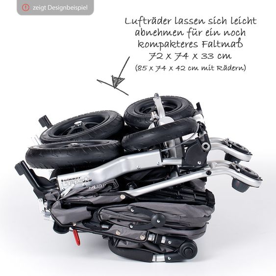 TFK Geschwister- & Zwillingskinderwagen Twin Adventure Premium - Anthrazit