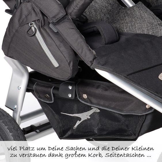 TFK Geschwister- & Zwillingskinderwagen Twin Adventure Premium - Anthrazit