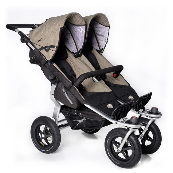 TFK Geschwister- & Zwillingskinderwagen Twin Adventure Premium - Schlamm