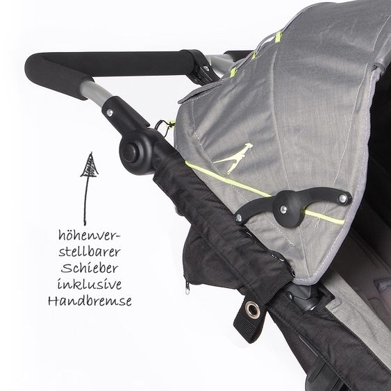 TFK Geschwister- & Zwillingskinderwagen Twin Adventure - Quiet Shade