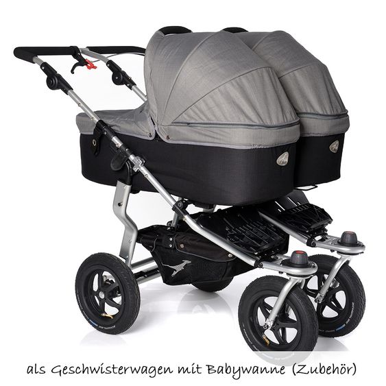 TFK Geschwister- & Zwillingskinderwagen Twin Adventure - Quiet Shade