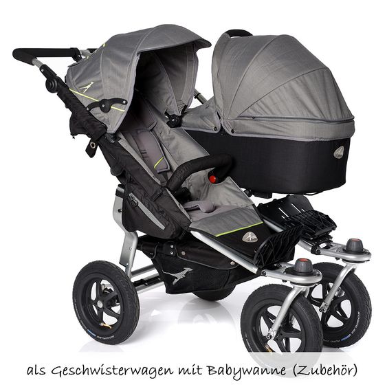 TFK Geschwister- & Zwillingskinderwagen Twin Adventure - Quiet Shade