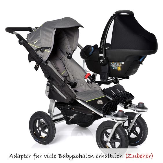 TFK Geschwister- & Zwillingskinderwagen Twin Adventure - Quiet Shade