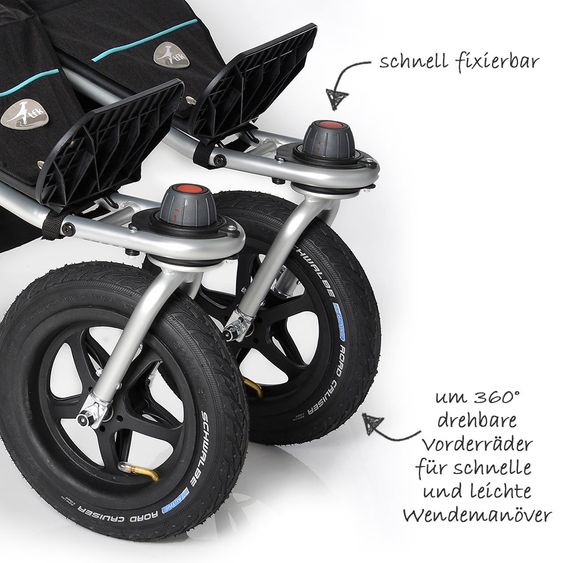 TFK Geschwister- & Zwillingskinderwagen Twin Adventure - Tap Shoe