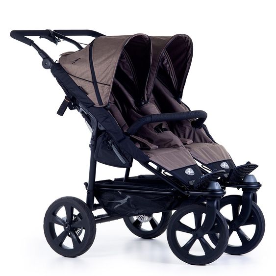 TFK Geschwister- & Zwillingskinderwagen Twin Trail 2 - Fossil
