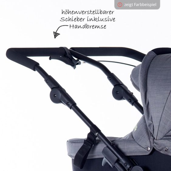 TFK Geschwister- & Zwillingskinderwagen Twin Trail 2 - Fossil