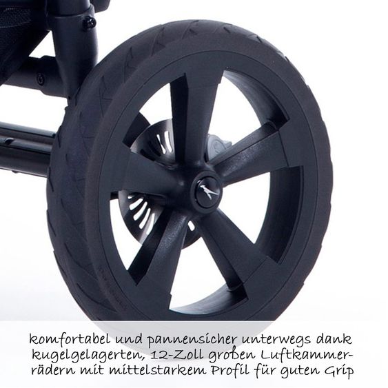 TFK Geschwister- & Zwillingskinderwagen Twin Trail 2 - Fossil
