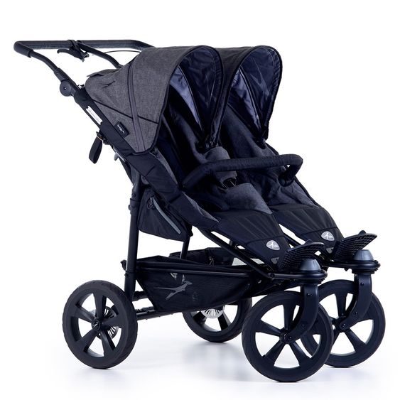 TFK Geschwister- & Zwillingskinderwagen Twin Trail 2 Premium - Grey