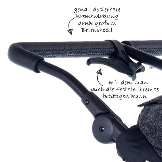 TFK Geschwister- & Zwillingskinderwagen Twin Trail 2 Premium - Grey