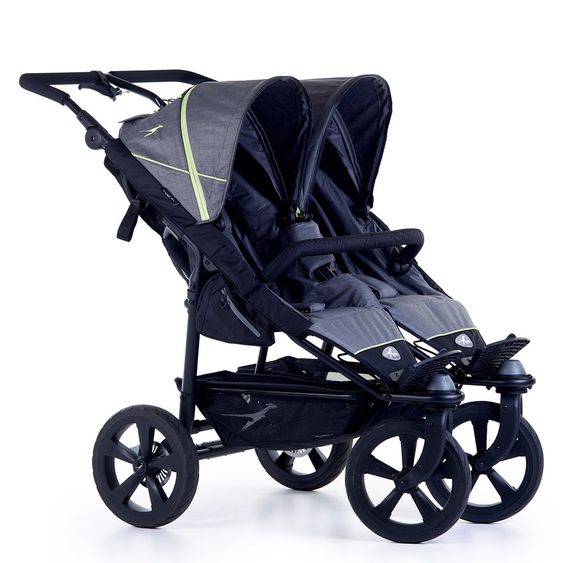 TFK Geschwister- & Zwillingskinderwagen Twin Trail 2 - Quiet Shade