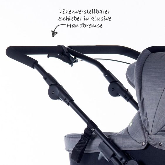 TFK Geschwister- & Zwillingskinderwagen Twin Trail 2 - Quiet Shade