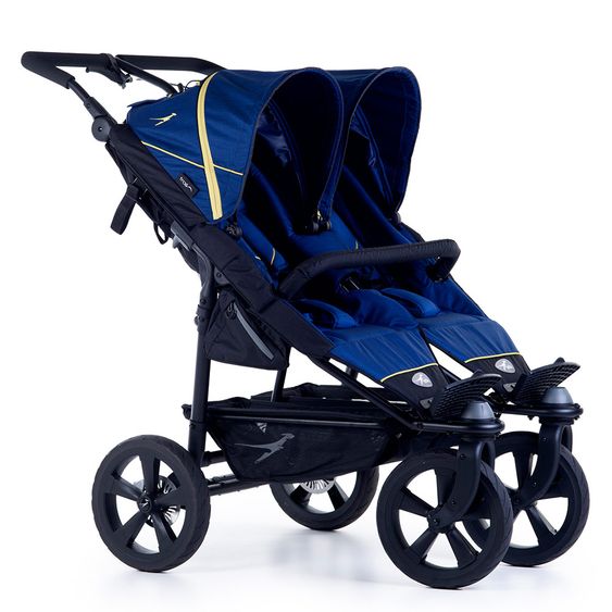 TFK Geschwister- & Zwillingskinderwagen Twin Trail 2 - Twilight Blue
