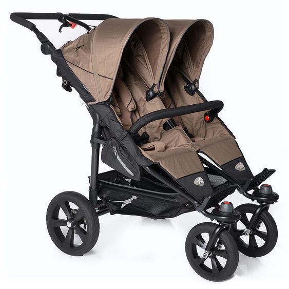 TFK Geschwister- & Zwillingskinderwagen Twin Trail - Fossil