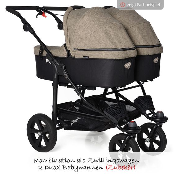 TFK Geschwister- & Zwillingskinderwagen Twin Trail - Fossil