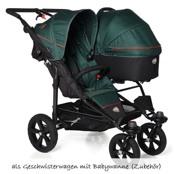 TFK Geschwister- & Zwillingskinderwagen Twin Trail - Pine Grove