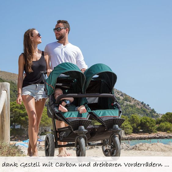 TFK Geschwister- & Zwillingskinderwagen Twin Trail - Pine Grove