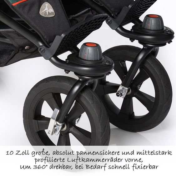 TFK Geschwister- & Zwillingskinderwagen Twin Trail - Pine Grove