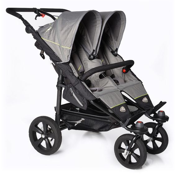 TFK Geschwister- & Zwillingskinderwagen Twin Trail - Quiet Shade