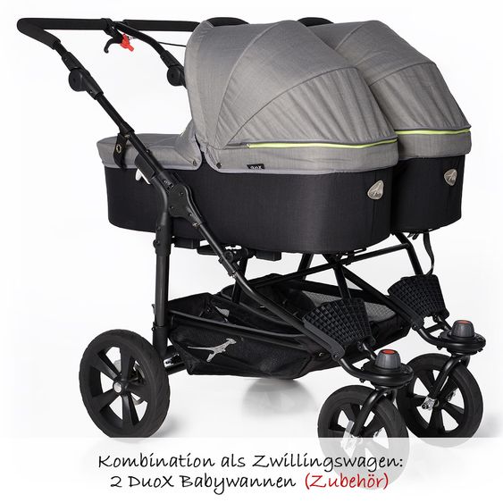 TFK Geschwister- & Zwillingskinderwagen Twin Trail - Quiet Shade