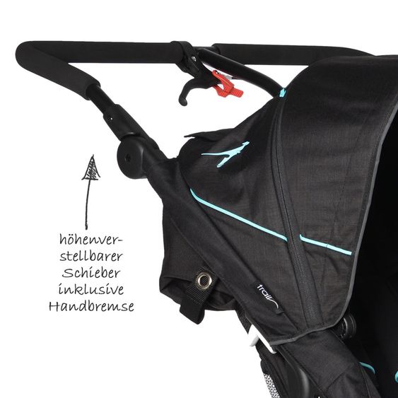 TFK Geschwister- & Zwillingskinderwagen Twin Trail - Tap Shoe