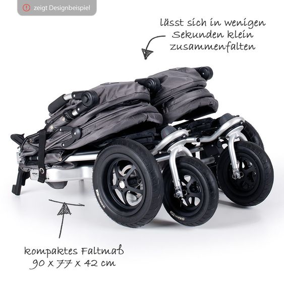 TFK Geschwister- & Zwillingskinderwagen Twin Trail - Tap Shoe