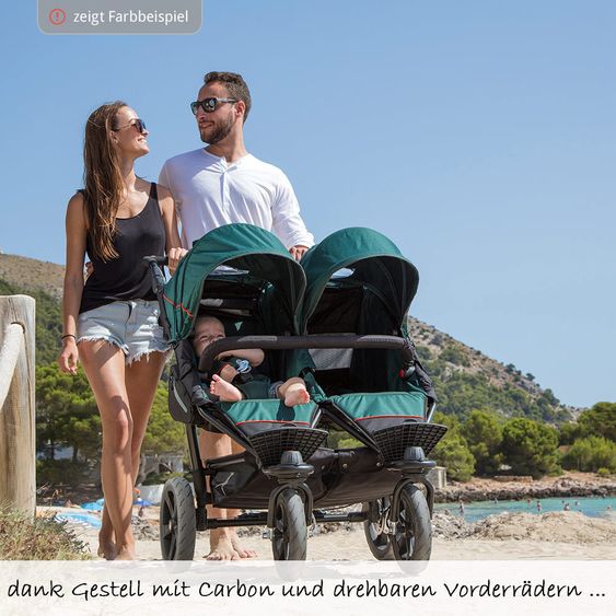 TFK Geschwister- & Zwillingskinderwagen Twin Trail - Tap Shoe