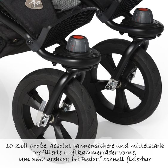 TFK Geschwister- & Zwillingskinderwagen Twin Trail - Tap Shoe