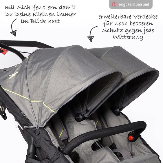 TFK Geschwister- & Zwillingskinderwagen Twin Trail - Tap Shoe
