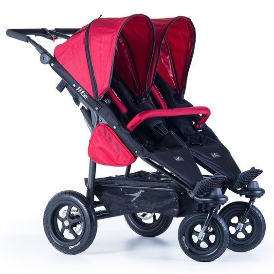 TFK Geschwister- & Zwillingskinderwagen Twinner Lite 2016 - Cranberry