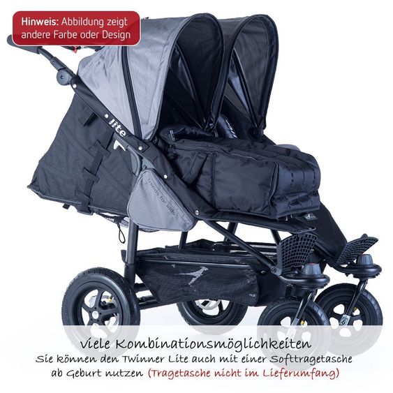 TFK Geschwister- & Zwillingskinderwagen Twinner Lite 2016 - Cranberry