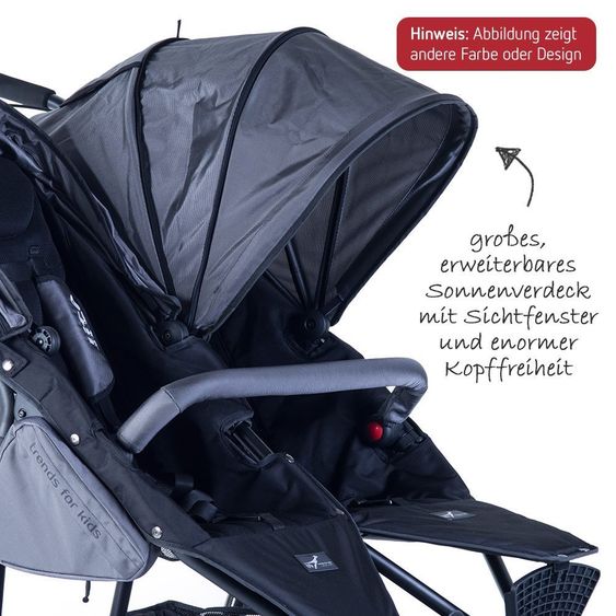 TFK Geschwister- & Zwillingskinderwagen Twinner Lite 2016 - Cranberry
